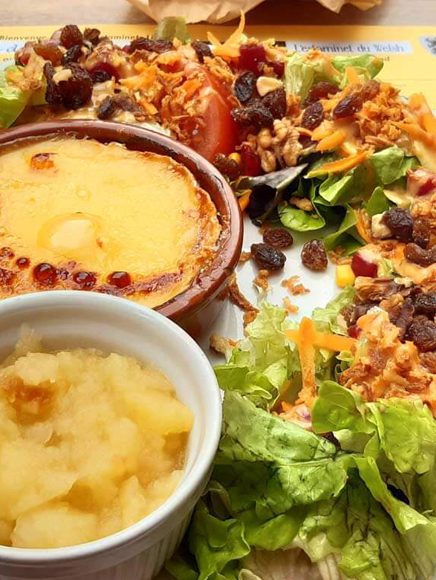 Food and Specialty: table of homemade dishes, salads and desserts