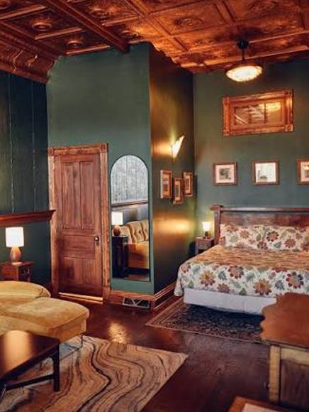 Hospitality and Lodging: warm, welcoming guest room in a boutique hotel